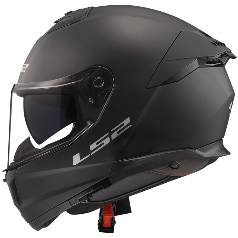 LS2 FF808 Stream II integralus motociklininko šalmas juodas matinis