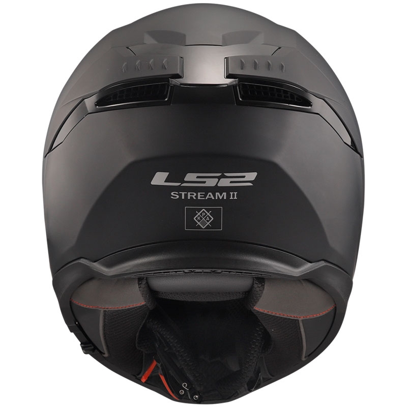 LS2 FF808 Stream II integralus motociklininko šalmas juodas matinis