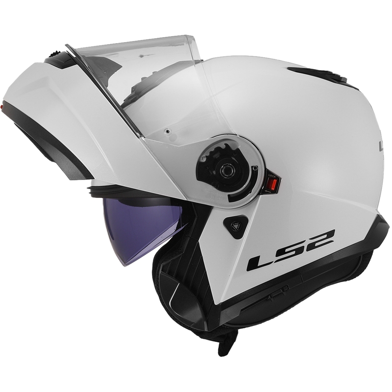 Atverčiamas šalmas LS2 FF908 Strobe II baltas blizgus