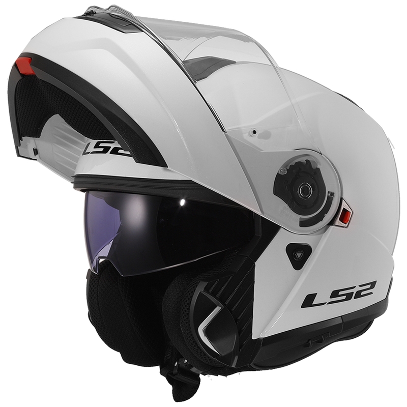 Atverčiamas šalmas LS2 FF908 Strobe II baltas blizgus