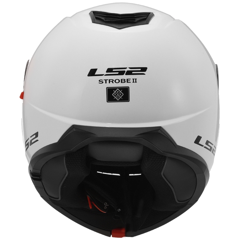 Atverčiamas šalmas LS2 FF908 Strobe II baltas blizgus