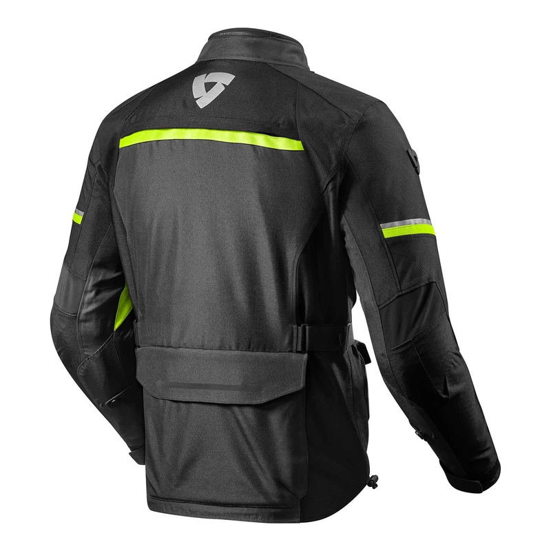 "Revit Outback 3" juodai-fluo geltonos spalvos motociklininko striukė išpardavimas