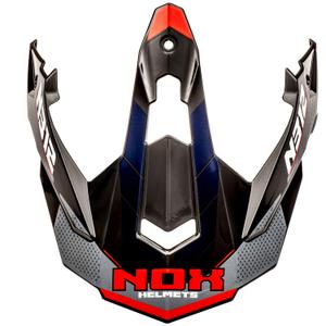 Motociklininko šalmo skydelis NOX N312 Vapor juoda-mėlyna-raudona