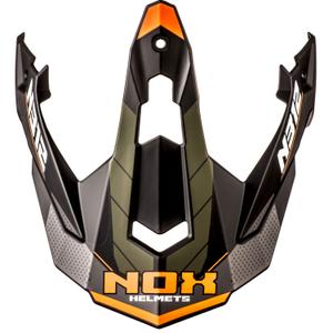 Motociklininko šalmo skydelis NOX N312 Vapor matinis chaki oranžinis