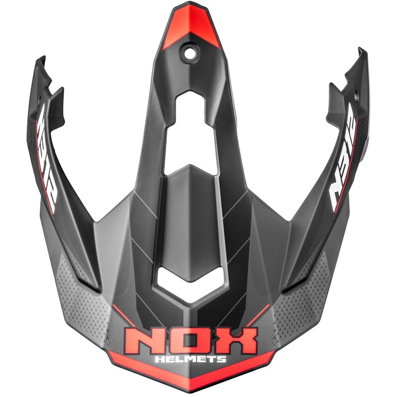 Motociklininko šalmo skydelis NOX N312 Vapor matinis juodai raudonas