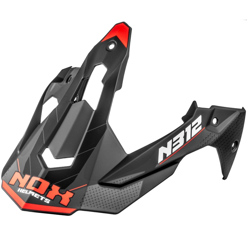 Motociklininko šalmo skydelis NOX N312 Vapor matinis juodai raudonas