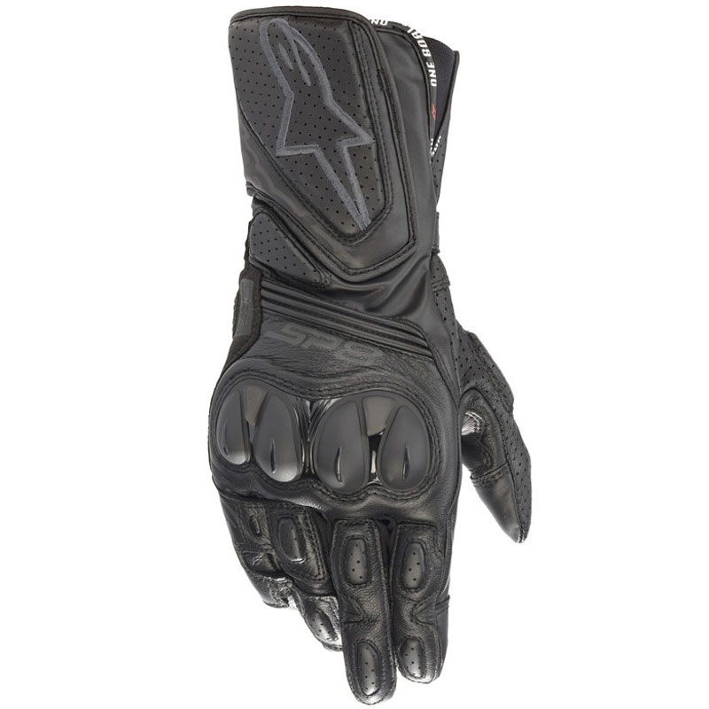 Alpinestars SP-8 juodos motociklininko pirštinės