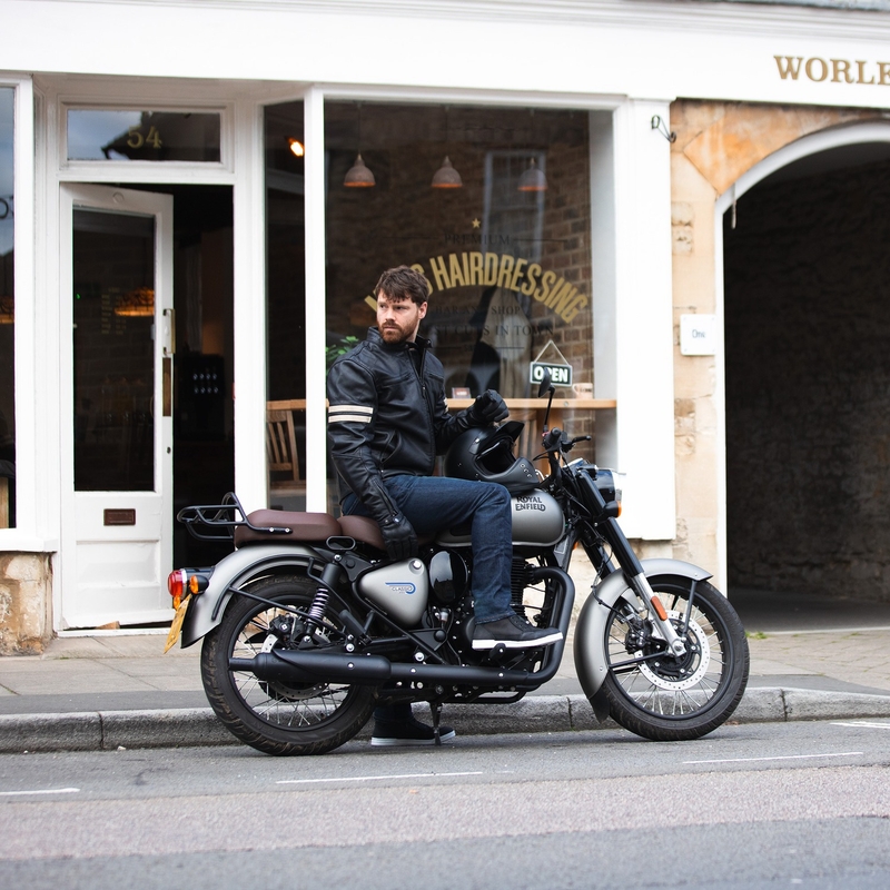 "Oxford Holton" juoda motociklininko striukė