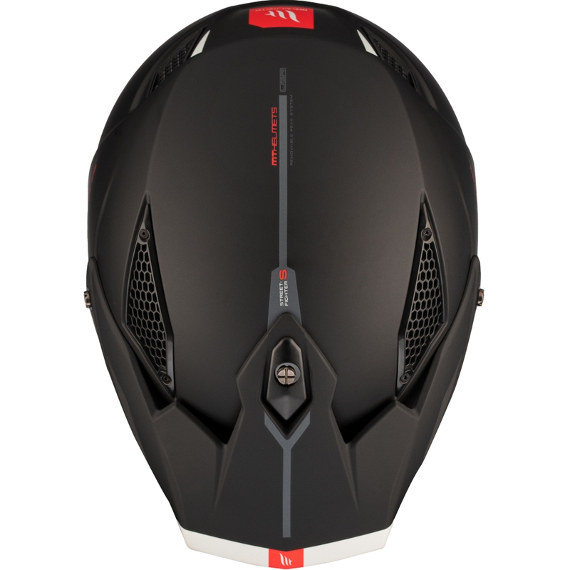 MT Streetfighter SV S Solid A1 atviro veido šalmas su kauke juodas matinis