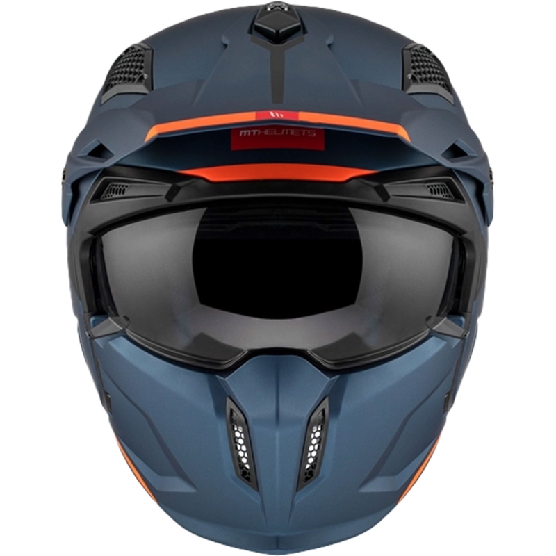 Atviras šalmas su kauke MT Streetfighter SV S Solid A7 matinės mėlynos spalvos