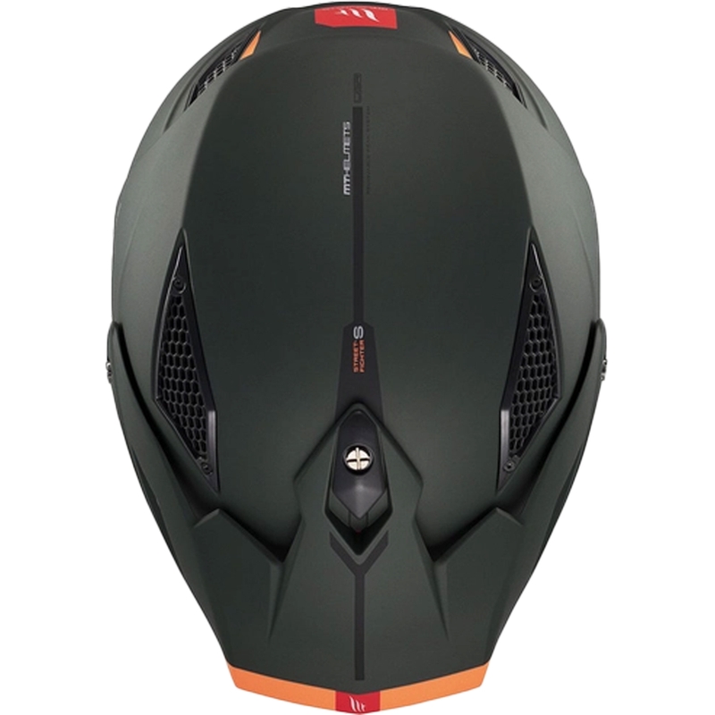 Atviras šalmas su kauke MT Streetfighter SV S Solid A6 matinės žalios spalvos