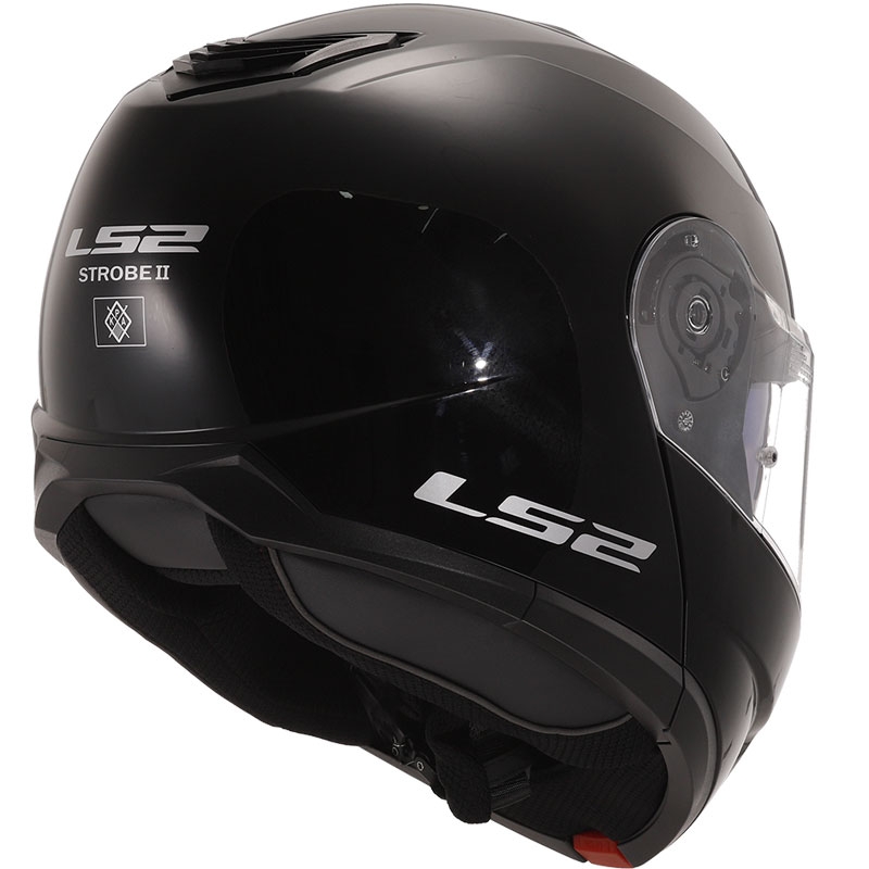 Atverčiamas šalmas LS2 FF908 Strobe II juodas blizgus