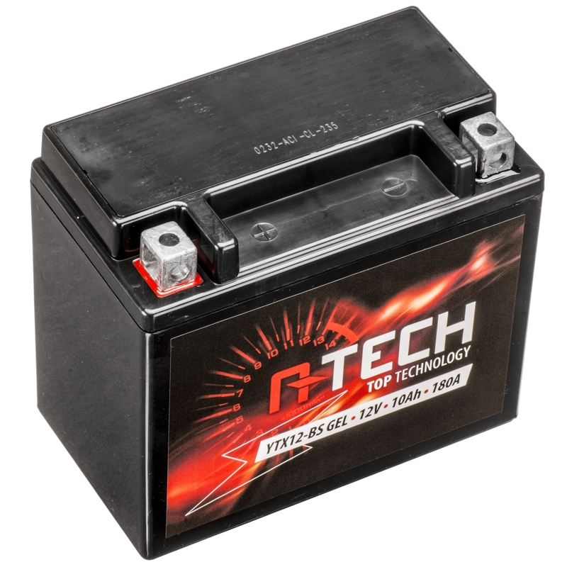 Gelinis akumuliatorius A-TECH 12V, YTX12-BS, 10Ah, 180A, be priežiūros