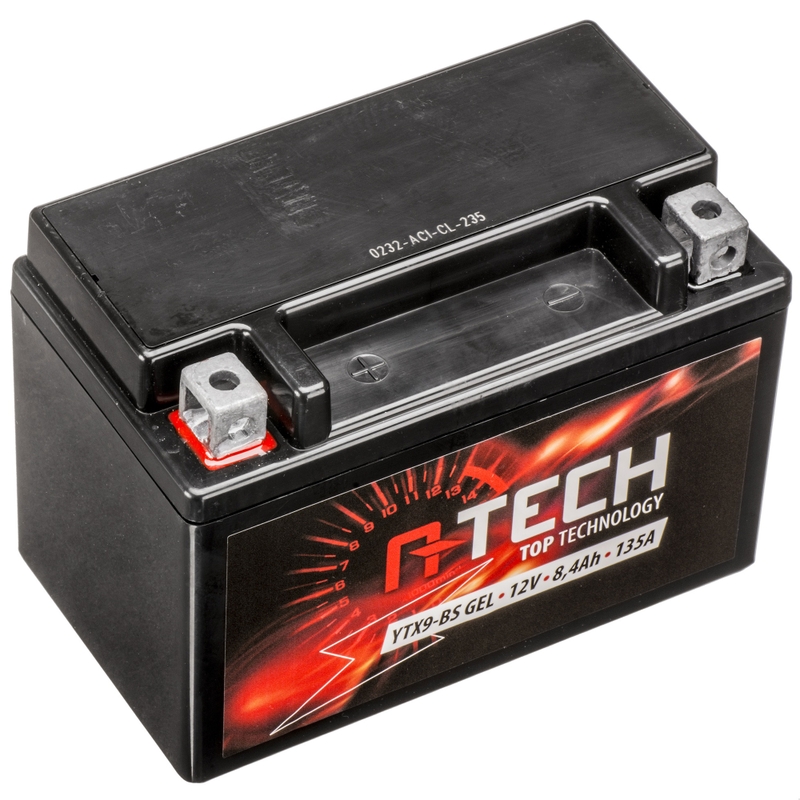Gelinis akumuliatorius A-TECH 12V, YTX9-BS, 8Ah, 135A, be priežiūros