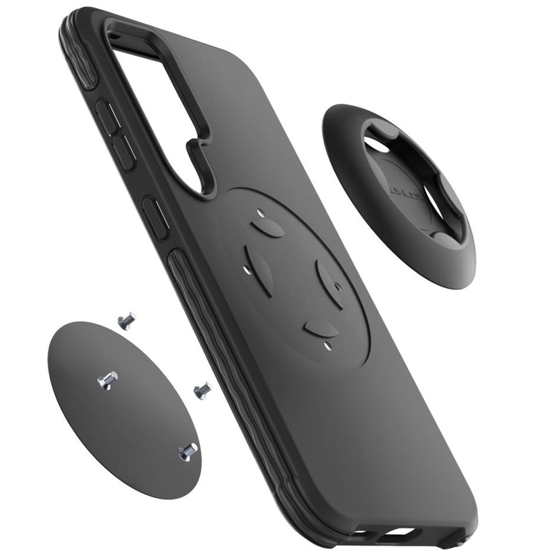 Apsauginis dangtelis Interphone QUIKLOX Tetraforce, skirtas Samsung Galaxy S25 Ultra juodas