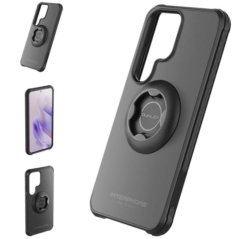 Apsauginis dangtelis Interphone QUIKLOX Tetraforce, skirtas Samsung Galaxy S25 Ultra juodas