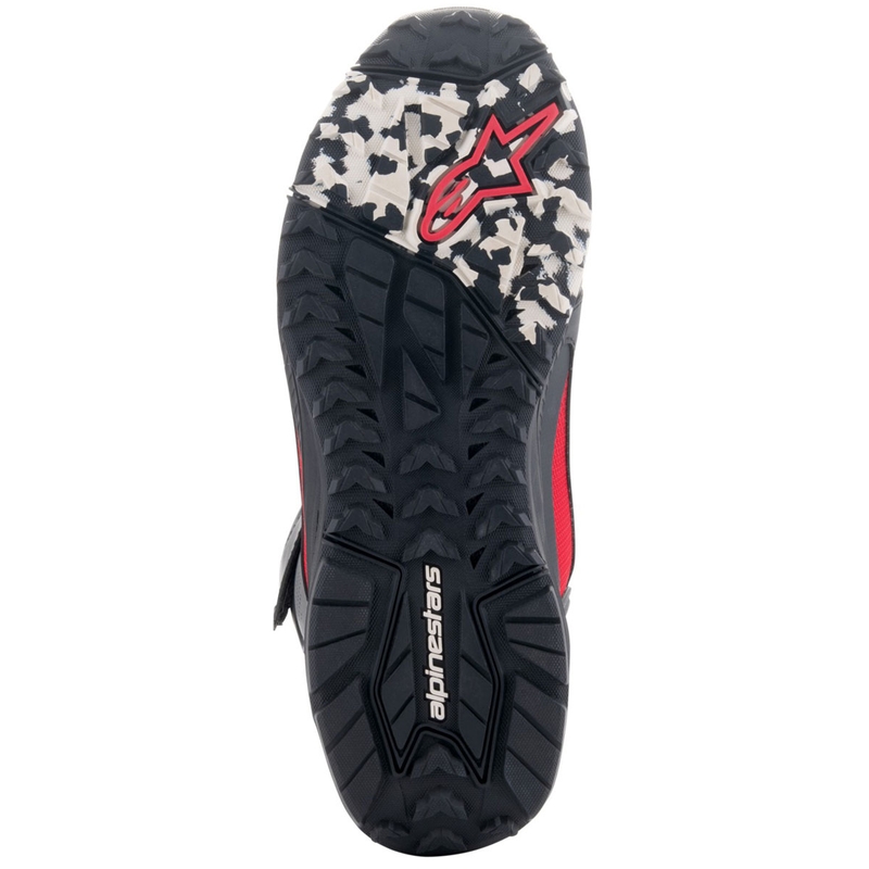 "Alpinestars Speedstreet" juodi smėlio spalvos raudoni motociklų batai