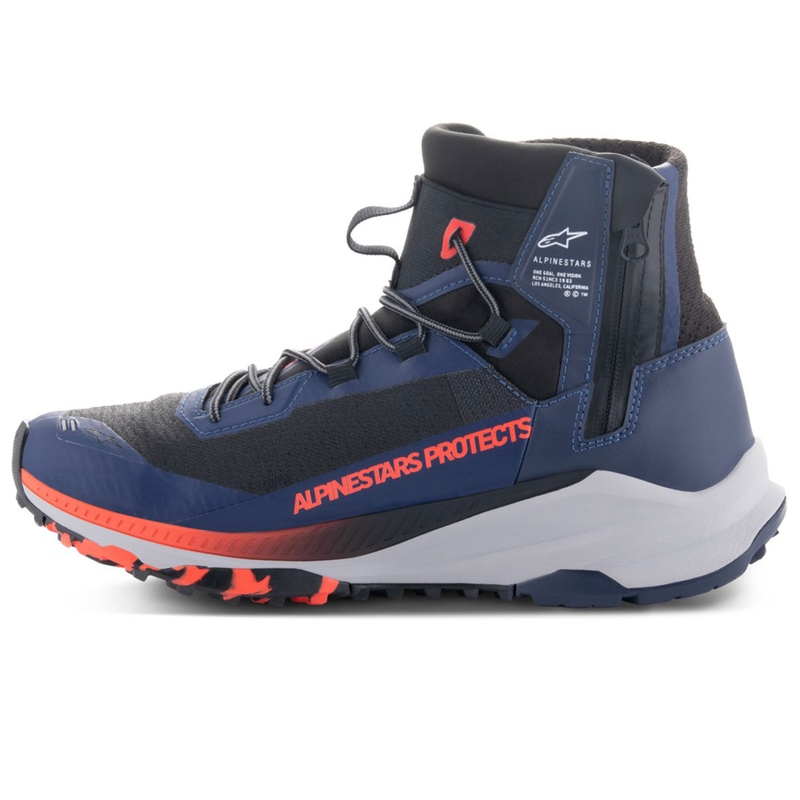 "Alpinestars Speedforce XR" mėlyna-juoda-fluo raudona-pilka motociklininko batai