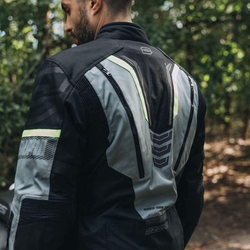 Motociklininko striukė Ozone Tour III black-grey-fluo yellow