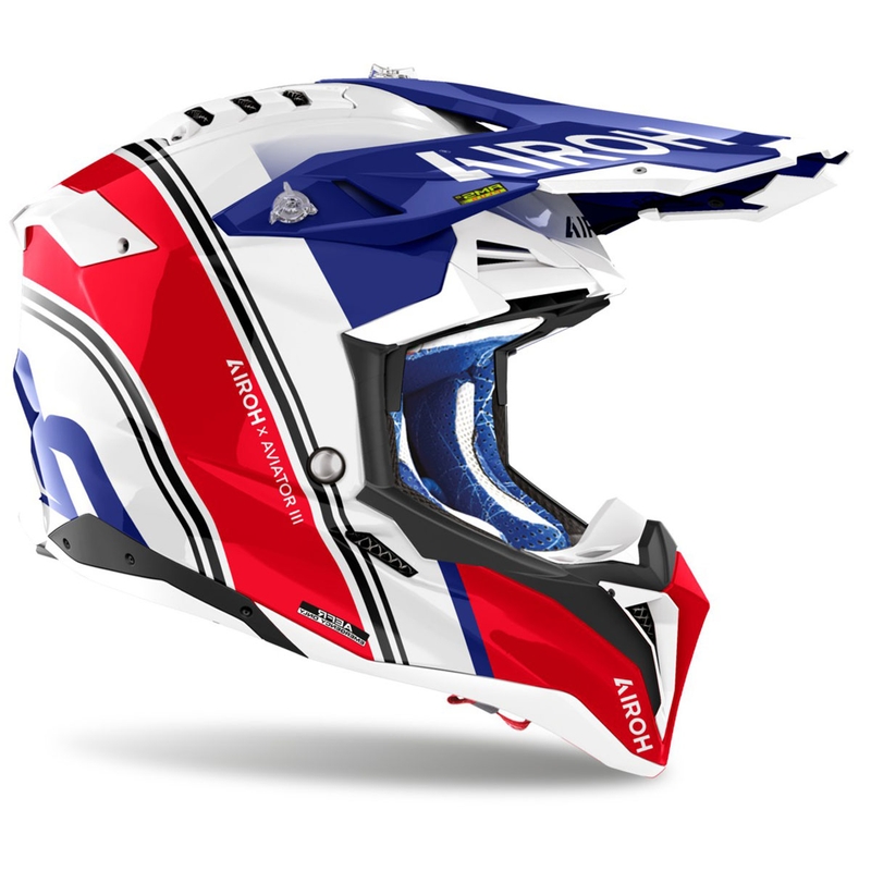 Motokroso šalmas Airoh Aviator 3 Hima raudonas blizgus