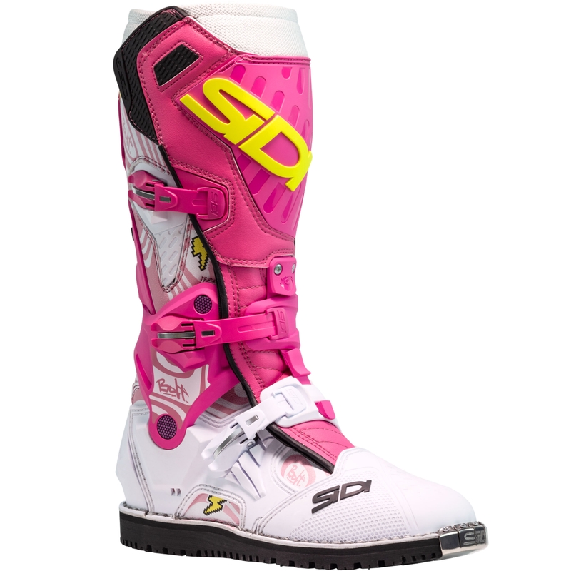 SiDi Crossair HD End BB001 rožinės ir baltos spalvos motociklininko batai