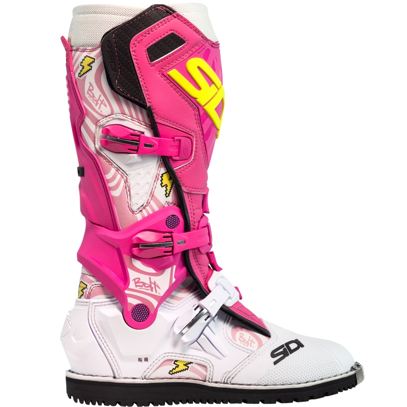 SiDi Crossair HD End BB001 rožinės ir baltos spalvos motociklininko batai