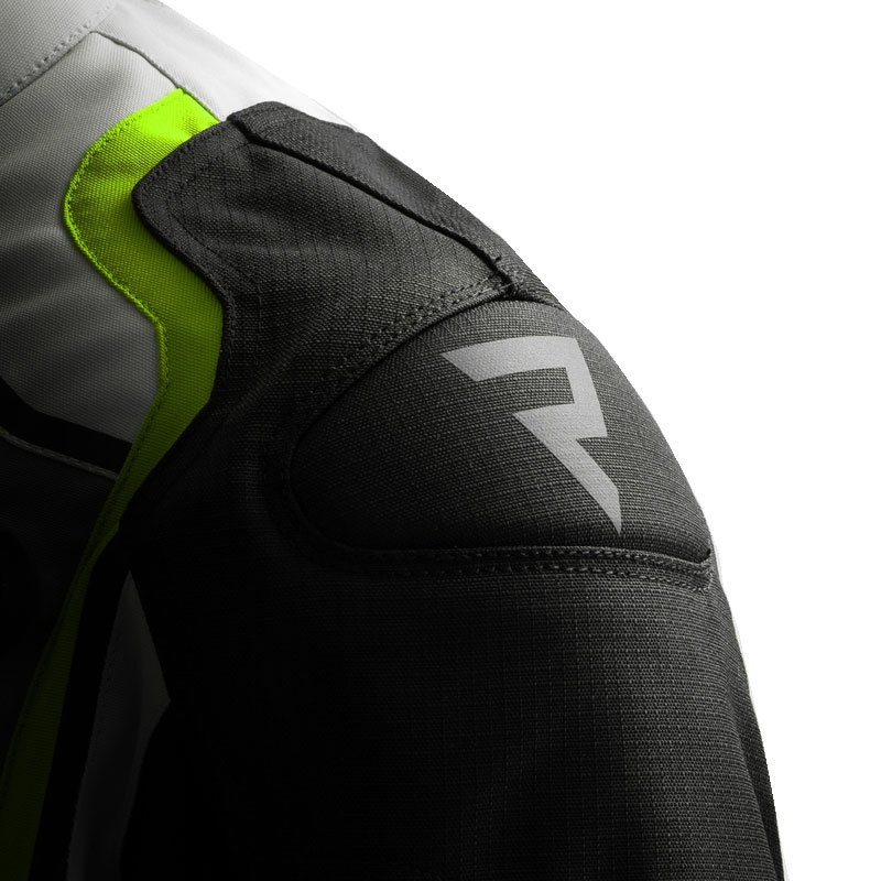 Rebelhorn Borg II juoda-pilka-fluo geltona motociklininko striukė