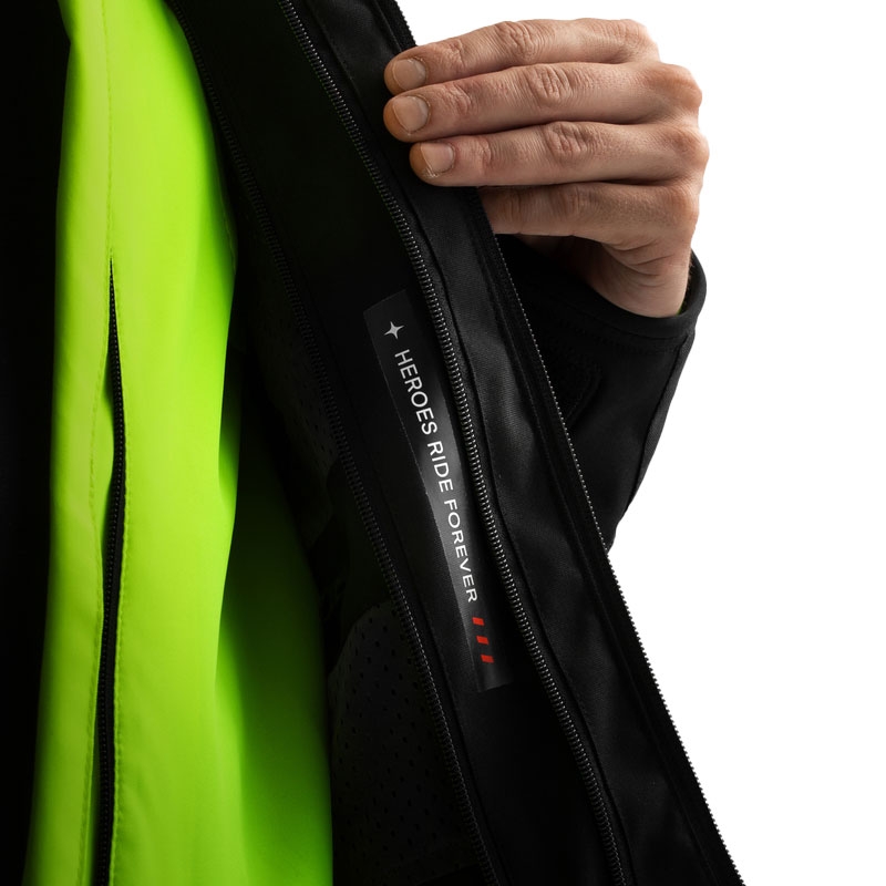 Rebelhorn Borg II juoda-pilka-fluo geltona motociklininko striukė