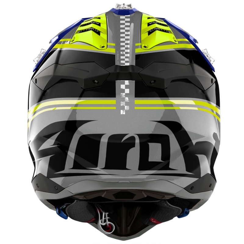 Motokroso šalmas Airoh Aviator 3 Hima blue glossy