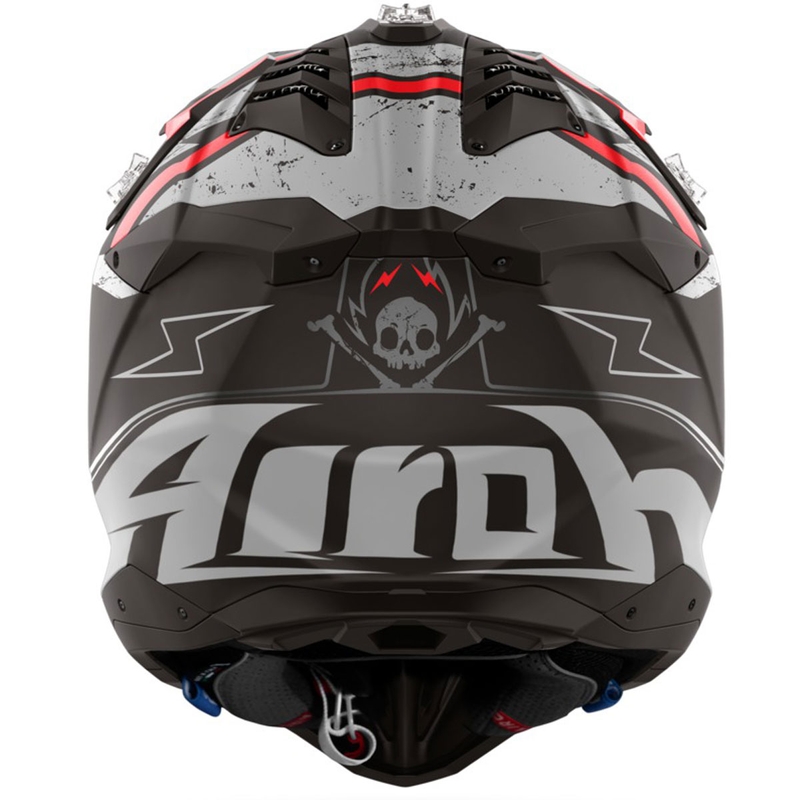 Motokroso šalmas Airoh Aviator 3 Burnout juodas matinis