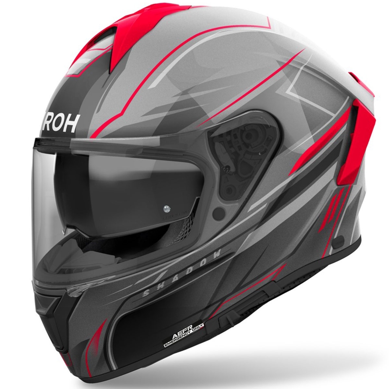 Integruotas motociklininko šalmas Airoh SPARK 2 Shadow blizgus raudonas
