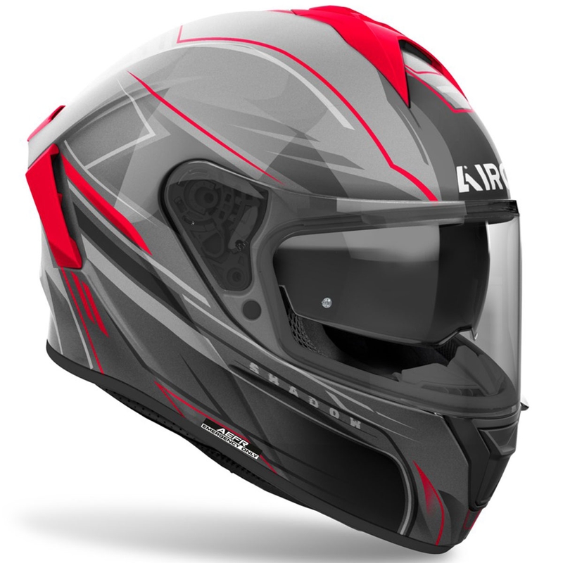 Integruotas motociklininko šalmas Airoh SPARK 2 Shadow blizgus raudonas
