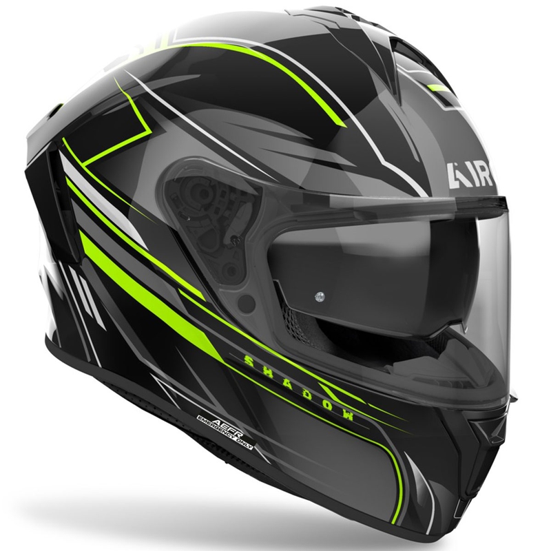 Integruotas motociklininko šalmas Airoh SPARK 2 Shadow glossy yellow