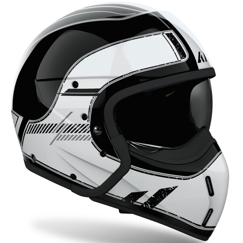 Modulinis motociklininko šalmas Airoh J110 Raster Gloss White