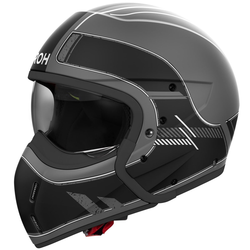 Modulinis motociklininko šalmas "Airoh J110 Raster Matte Black