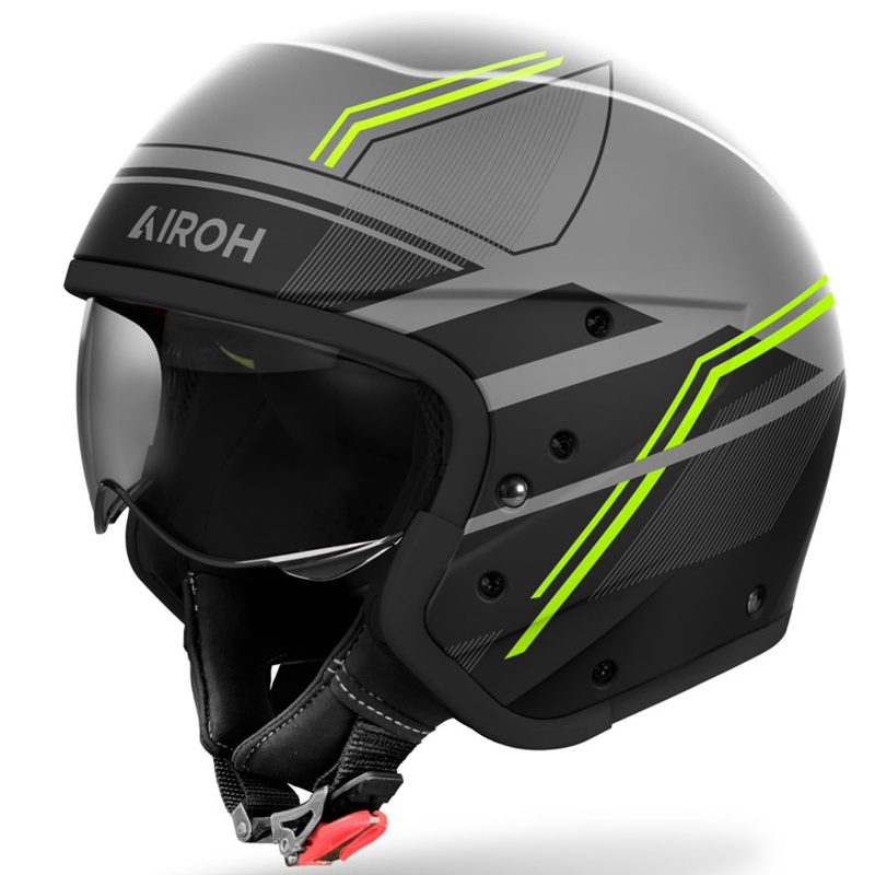 Modulinis motociklininko šalmas "Airoh J110 Slim Matte Yellow