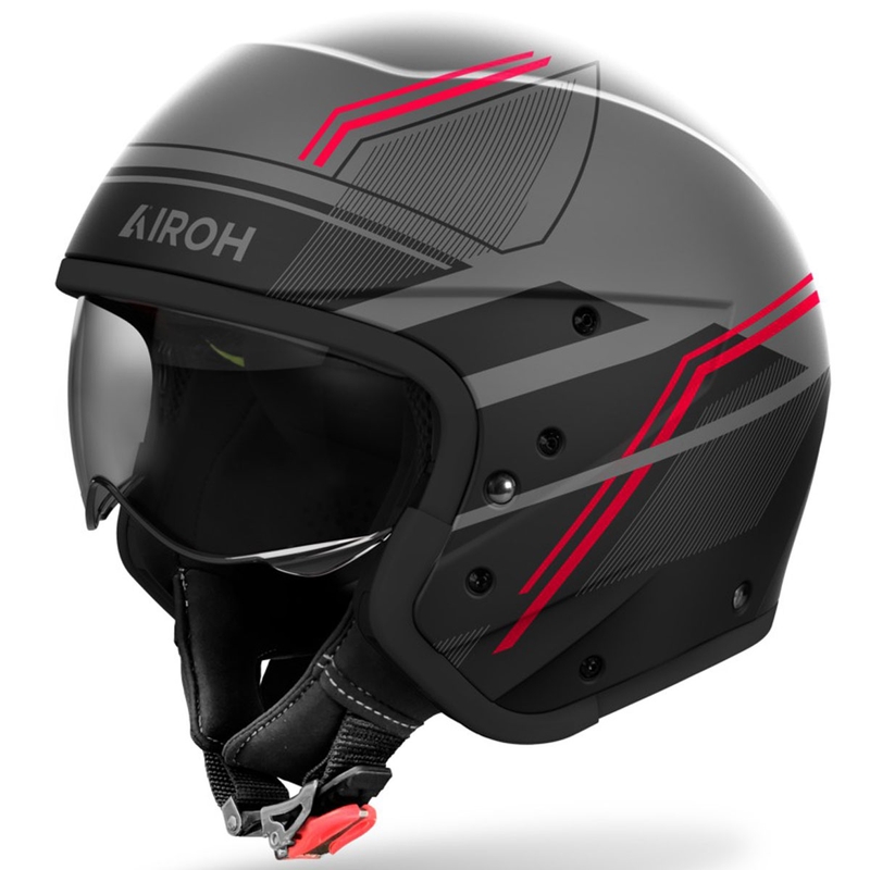 Modulinis motociklininko šalmas "Airoh J110 Slim Matte Red