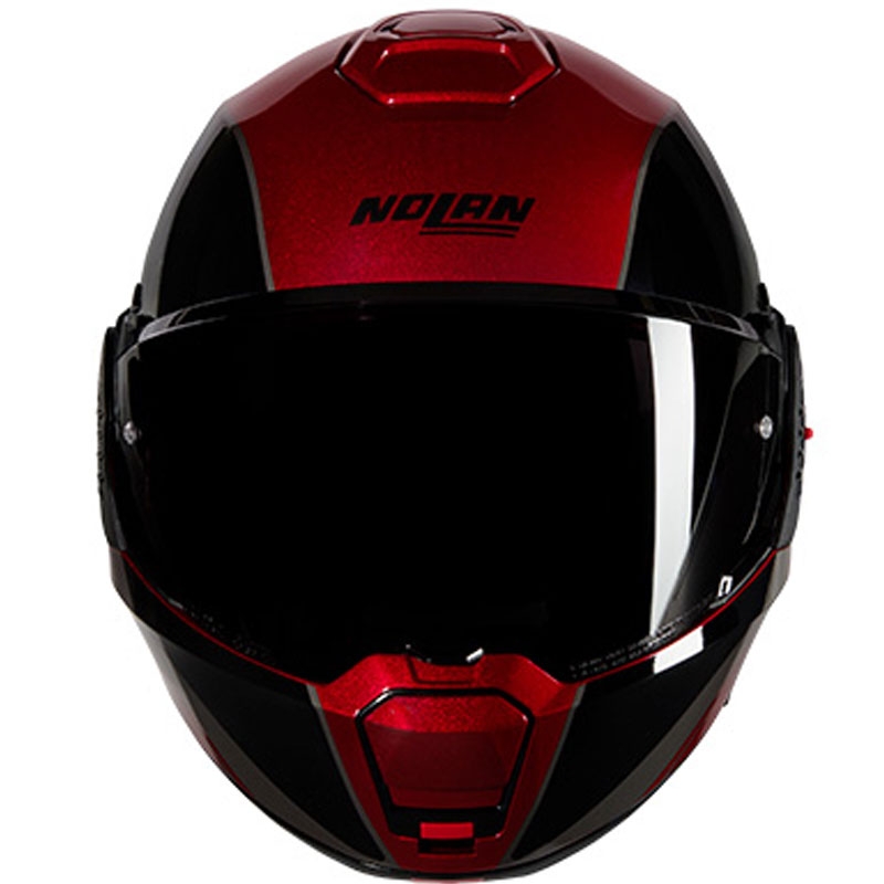 Nolan N120-1 Verniciatura Speciale N-COM 344 juodai raudonas sulankstomas motociklininko šalmas
