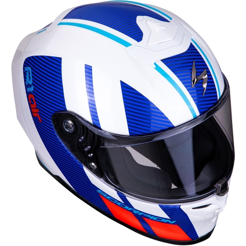 Integrální přilba Scorpion EXO-R1 Air Corpus bílo-modro-červená