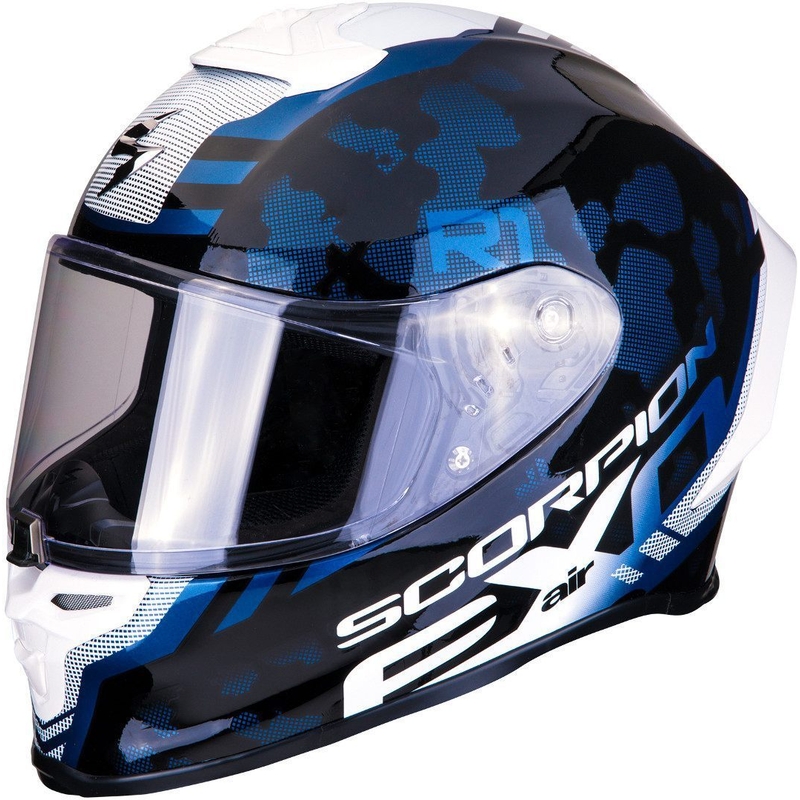 Integrální přilba Scorpion EXO-R1 Air Ogi černo-bílo-modrá