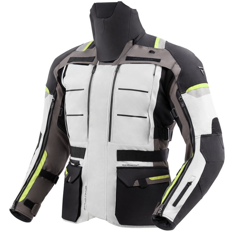 Rebelhorn Cubby V juoda-pilka-fluo geltona motociklininko striukė