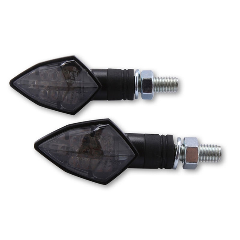 "Highsider Smart Rock" LED juodi motociklų mirksintys žibintai