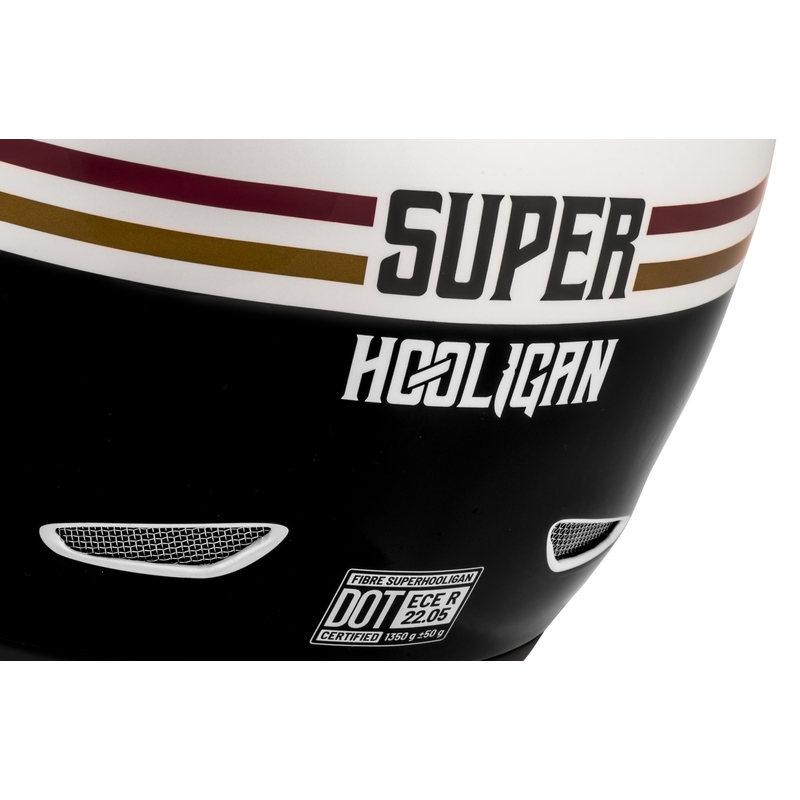 Integruotas motociklininko šalmas "Cassida Fibre Super Hooligan" juodai žalias - II klasė