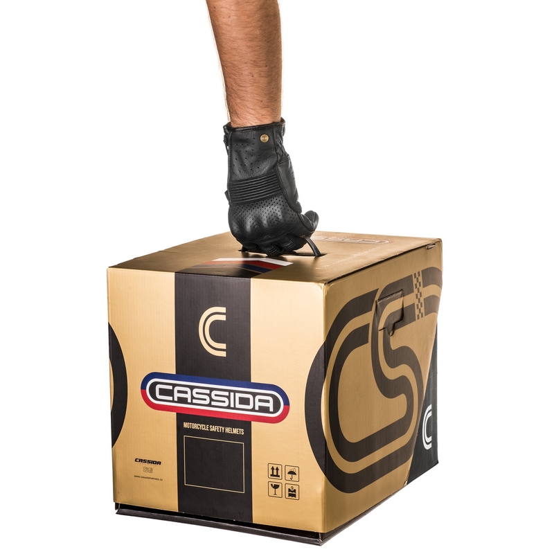 Integruotas motociklininko šalmas "Cassida Fibre Super Hooligan" juodai žalias - II klasė