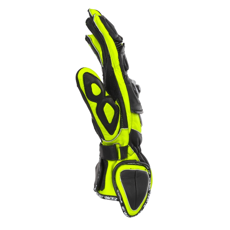 Motociklininko pirštinės Street Racer Virus 2 black-fluo yellow - II kokybė