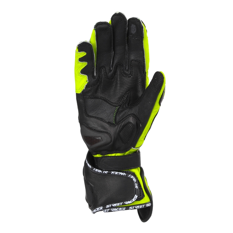 Motociklininko pirštinės Street Racer Virus 2 black-fluo yellow - II kokybė