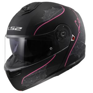 Atverčiamas šalmas LS2 FF908 Strobe II Lux black-pink - II klasė - II. kokybė