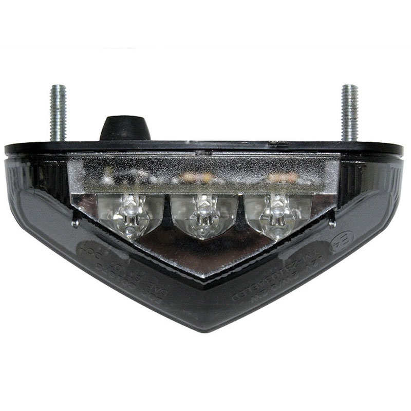 "Highsider Smart LED" juodas ir skaidrus galinis motociklo žibintas