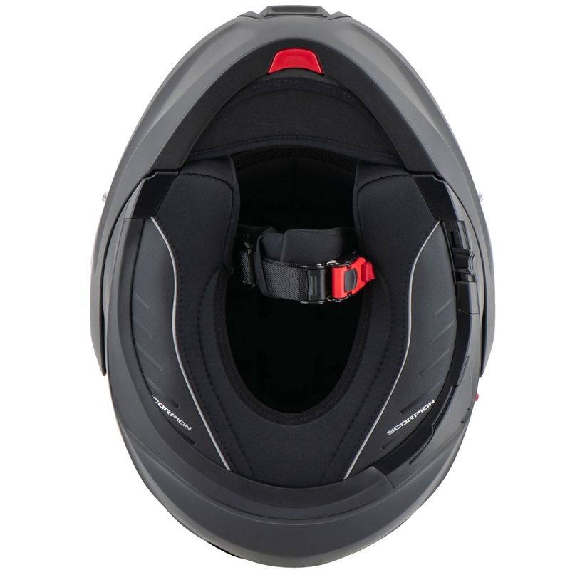Apverčiamas motociklininko šalmas Scorpion EXO-930 EVO Solid black matt