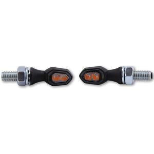 "Highsider Smart Crumb LED" juodos ir dūminės spalvos motociklų mirksintys žibintai